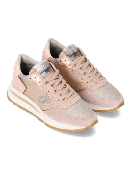 Buty do biegania Philippe Model zamszowe do biegania różowe