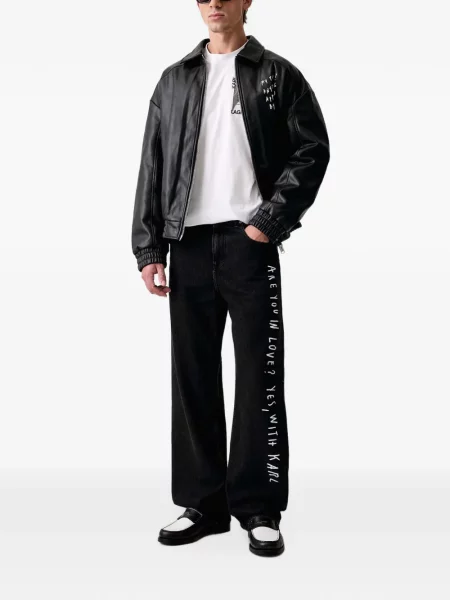 Koszulka Karl Lagerfeld Jeans z nadrukiem biała