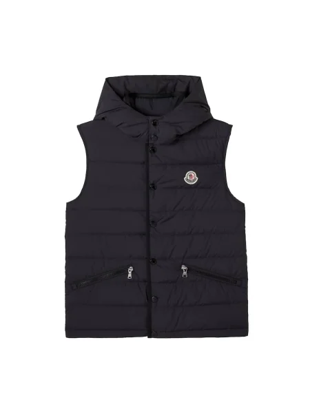 Gyerek pehelymellény Moncler Enfant fekete