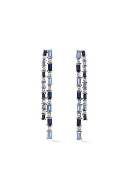 Safir argint veritabil cercei Lark & Berry tenis albastru