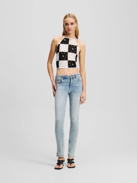 KARL LAGERFELD JEANS Kavbojke nebeško modra