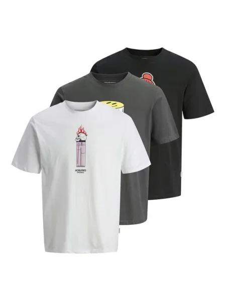 Jack & Jones Комплект тениски Holiday Skull Цветен