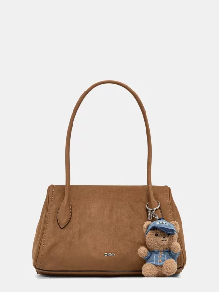 DKNY geantă pentru femei cu imitație de piele întoarsă AMELIE bej