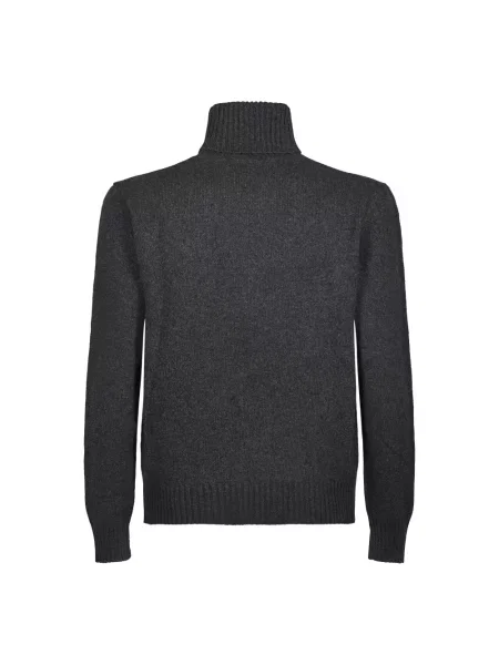 Sweter z golfem Ami Paris z kaszmiru do golfa szary