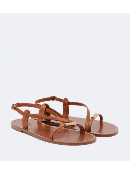 Sandale Chloé din piele maro