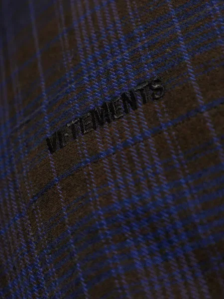 Cămașă Vetements în carouri maro