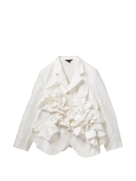 Sacou Comme Des Garçons cu volane alb