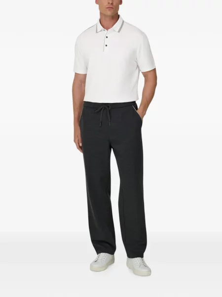 Tricou polo Boggi Milano stretch alb