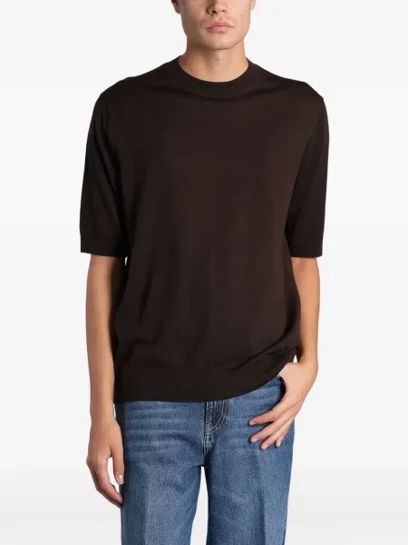 Tricou Ballantyne tricotate maro