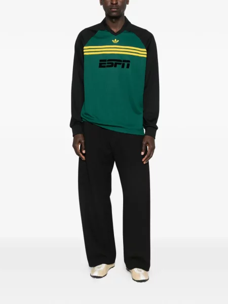 Tricou Adidas cu dungi lung verde