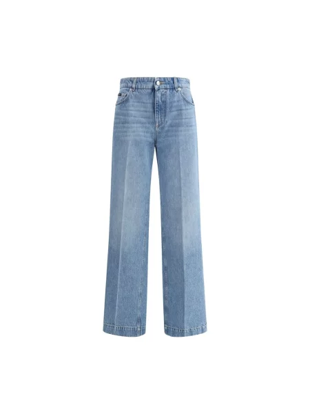 Jeansy straight leg Dolce And Gabbana niebieskie