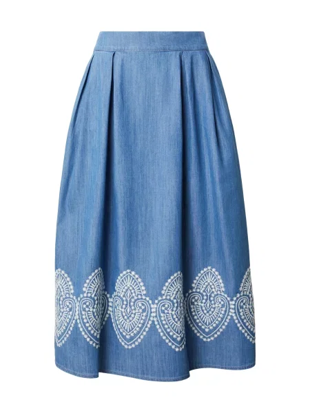 MORE & MORE Fustă albastru denim alb