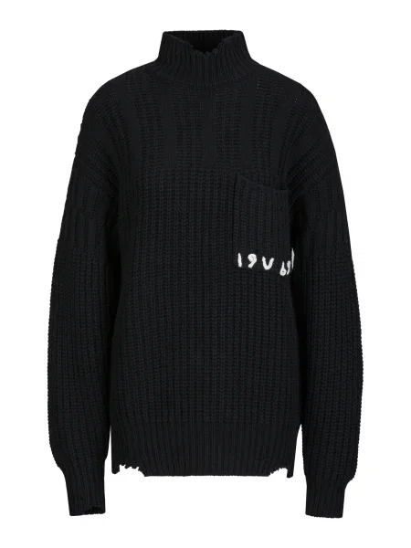 ITALIA Pulover Rosanna negru alb