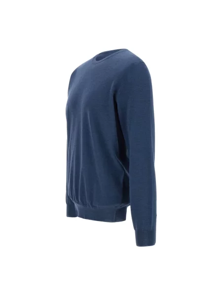 Sweter Filippo De Laurentiis wełniany niebieski