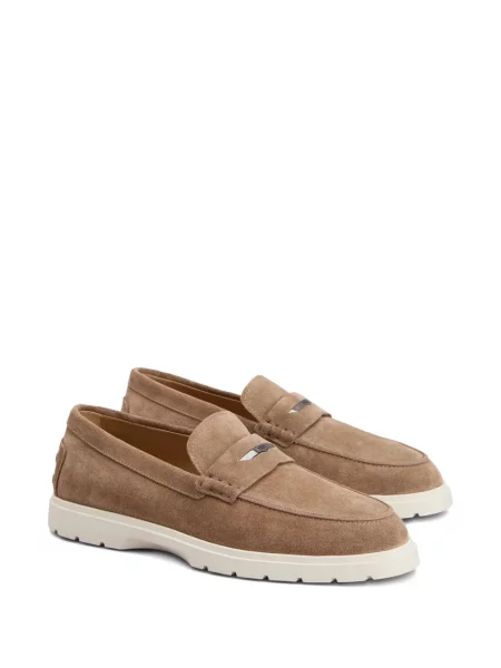 Pantofi loafer Tod's din piele de căprioară maro