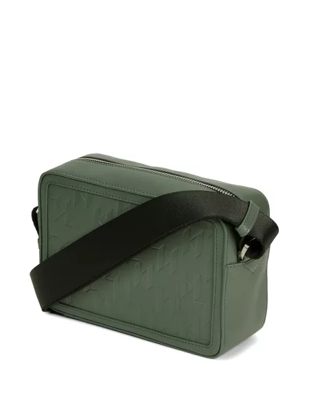 Kožna crossbody torba Karl Lagerfeld K/Monogram zelena