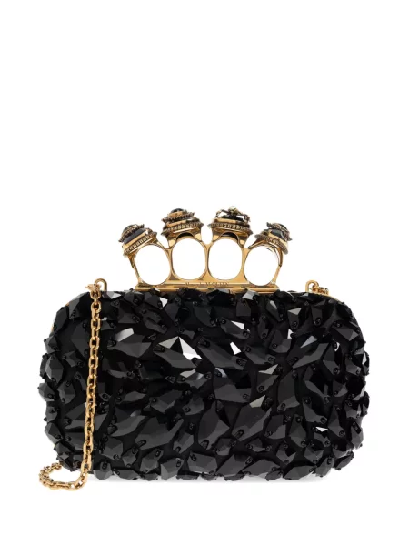 Копринен пръстен Alexander Mcqueen черно