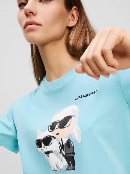Tričko Karl Lagerfeld modrá