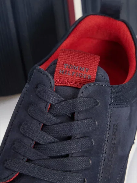Кожаные кроссовки Tommy Hilfiger синие
