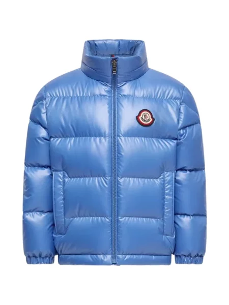 Kurtka dziecięca Moncler Enfant niebieska
