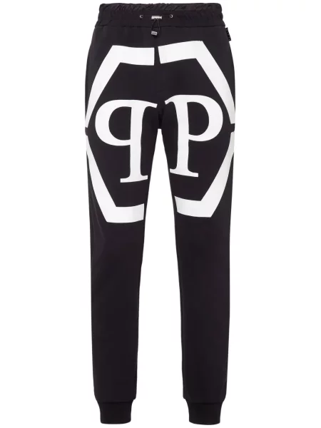 Pantaloni Philipp Plein cu imagine negru