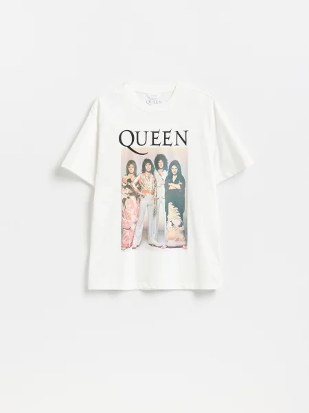 Reserved футболка Queen кремовий 