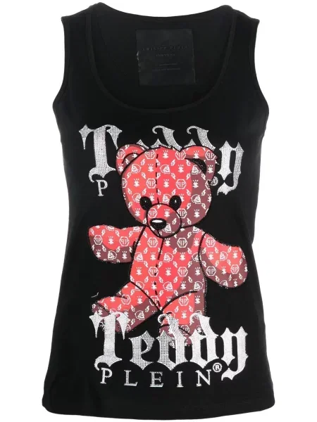 Podkoszulka Philipp Plein bez rękawów teddy czarna