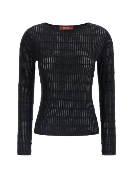 Pulover Max Mara cu nervuri albastru