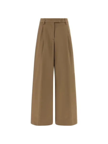 Pantaloni Thelatest plisate maro