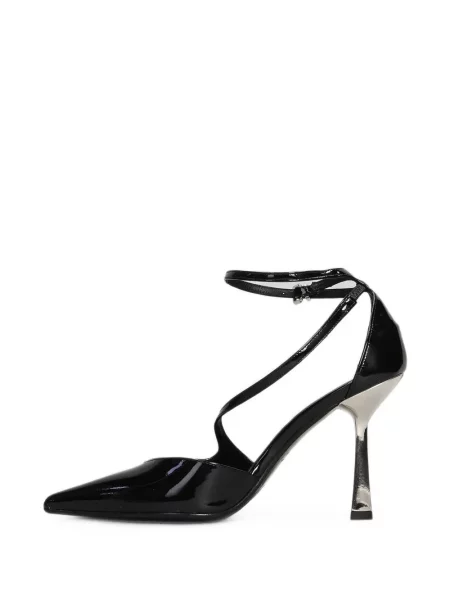 Pantofi cu toc Chantal cu bretele negru