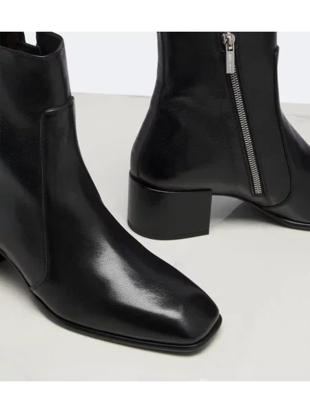 Cizme scurte Jimmy Choo din piele negru