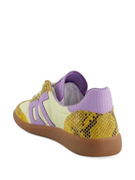 Sneakerși Back 70 cu model piele de șarpe galben