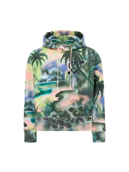 Bluza z kapturem Palm Angels z kapturem zielona