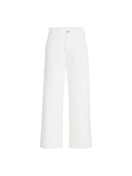 Сhinosy Brunello Cucinelli o krotszym kroju białe