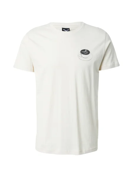 Iriedaily Tricou Slowpresso negru / murdar alb