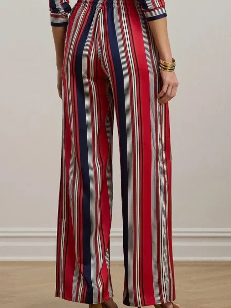 Брюки Lauren Ralph Lauren с высокой посадкой красные