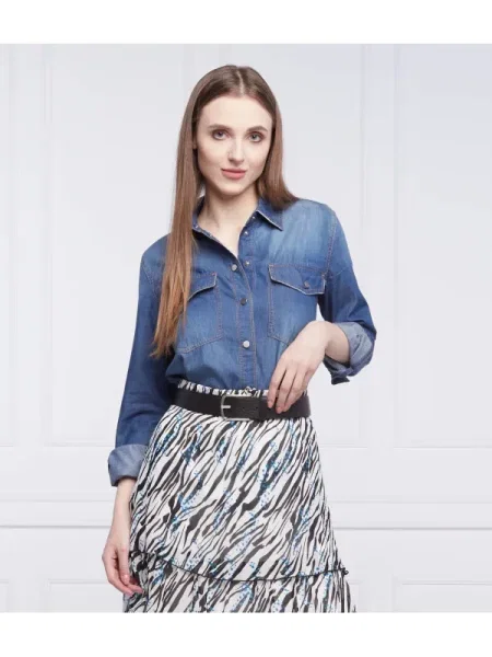 Armani Exchange Cămașă | Relaxed fit albastru