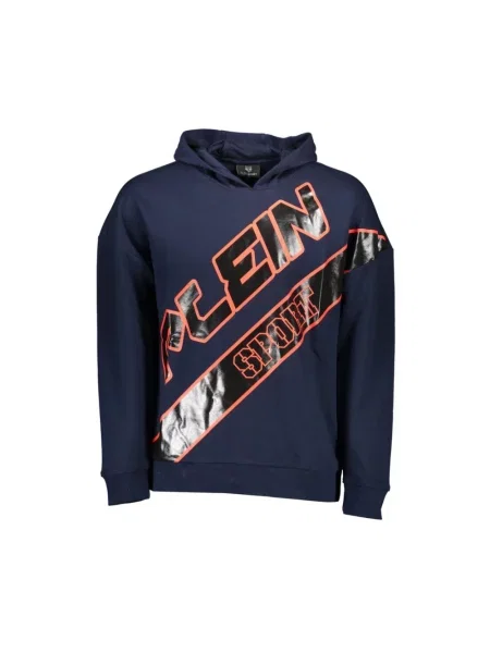 Bluza z kapturem Plein Sport z kapturem niebieska