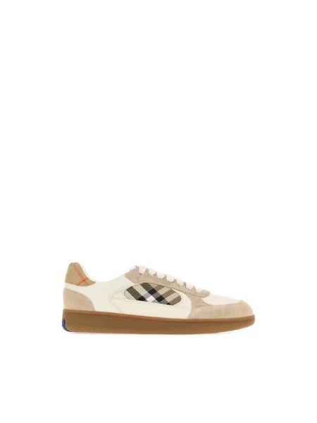 Sneakersy Burberry skórzane beżowe