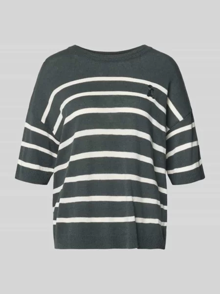 Sweter z mieszanki lnu o kroju relaxed fit model STRIPE' Armedangels