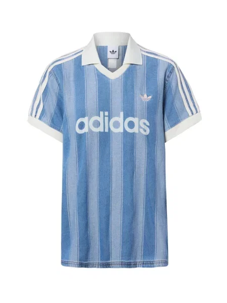 Adidas Originals dżinsowa koszulka polo Kobiety S niebieski