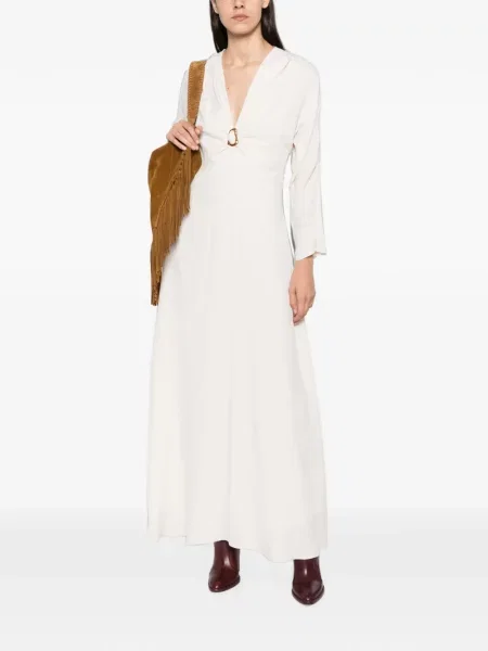 Rochie maxi Forte_forte cu decolteu în V