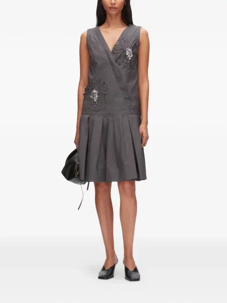 Rochie mini 3.1 Phillip Lim cu model floral gri