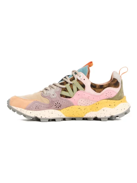 Sneakersy Flower Mountain zamszowe w kwiatki trekkingowe szare