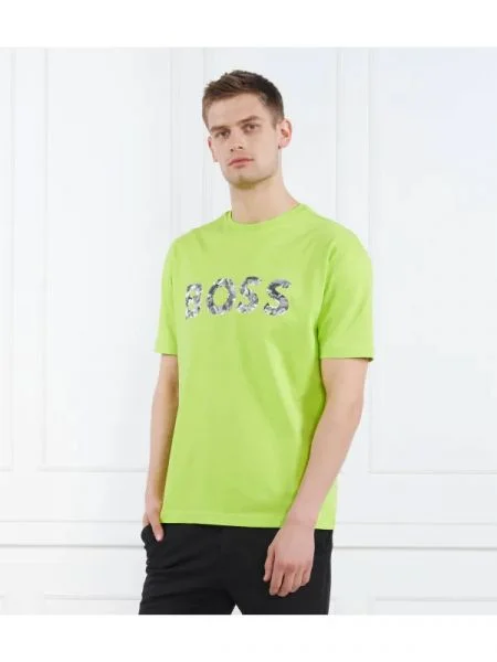 BOSS GREEN Tricou LOTUS 01 | Relaxed fit verde