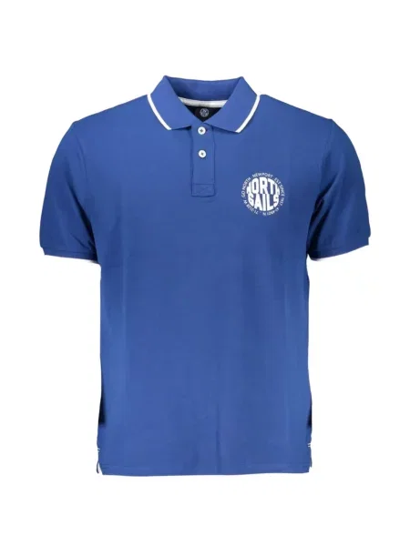 Tricou polo North Sails cu autograf albastru