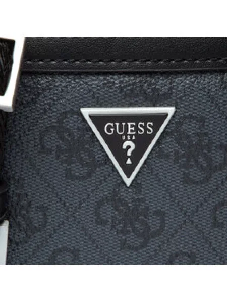 GUESS Rankinė su ilgu dirželiu Vezzola bazalto pilka sidabrinė juoda