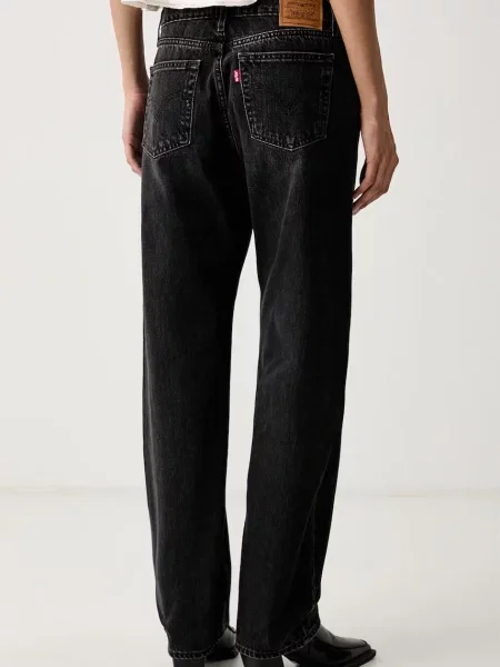 Levi's jeansy straight LOW STRAIGHT czarne