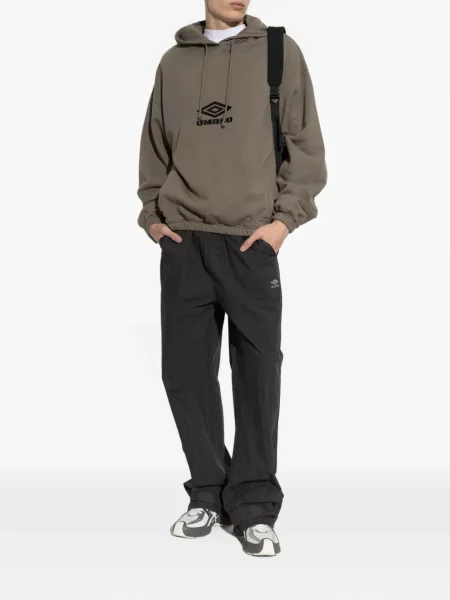 Hanorac cu glugă Umbro cu broderie cu cordon gri