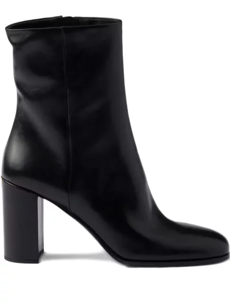 Botine Prada cu toc bloc negru